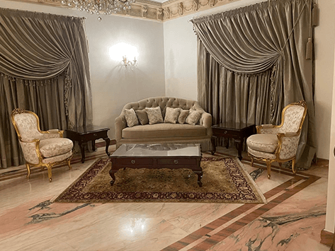 Restored Classic Living Room Set - Beige & Gold Edition